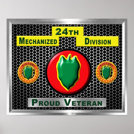 Gehandicapte 24e Mechanized Infantry Division Poster (Voorkant)