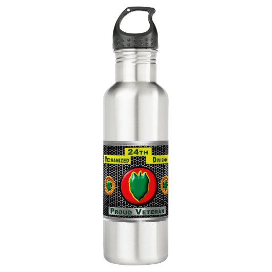 Gehandicapte 24e Mechanized Infantry Division Waterfles (Voorkant)