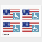 Gehandicapte Amerikaanse veteraan Rechthoekige Sticker (Vel)