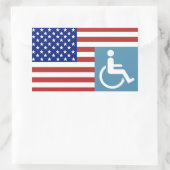 Gehandicapte Amerikaanse veteraan Rechthoekige Sticker (Tas)