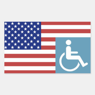Gehandicapte Amerikaanse veteraan Rechthoekige Sticker