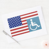 Gehandicapte Amerikaanse veteraan Rechthoekige Sticker (Envelop)