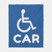 Gehandicapte auto fleece deken (Voorkant)