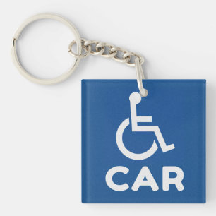 Gehandicapte auto sleutelhanger