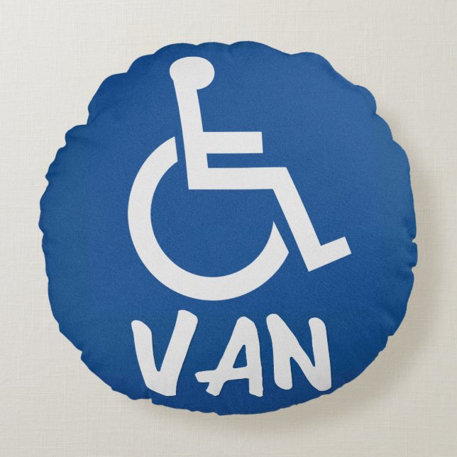 Gehandicapte bestelwagen rond kussen (Voorkant)