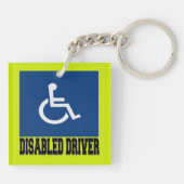 Gehandicapte bestuurder sleutelhanger (Achterkant)