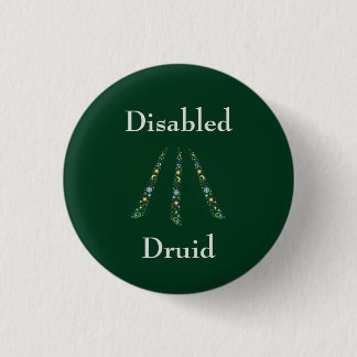 Gehandicapte druid ronde button 3,2 cm