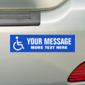 Gehandicapte gehandicapte symbool toevoegen berich bumpersticker (Op auto)