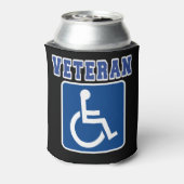 Gehandicapte gehandicapte veteraan blikjeskoeler (Blikje Achterkant)