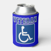 Gehandicapte gehandicapte veteraan blikjeskoeler (Blikje Voorkant)