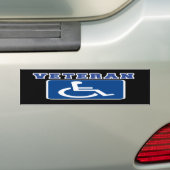Gehandicapte gehandicapte veteraan bumpersticker (Op auto)