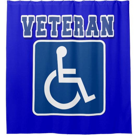 Gehandicapte gehandicapte veteraan douchegordijn (Voorkant)