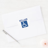 Gehandicapte gehandicapte veteraan hart sticker (Envelop)