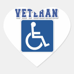 Gehandicapte gehandicapte veteraan hart sticker
