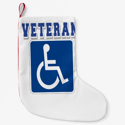 Gehandicapte gehandicapte veteraan kleine kerstsok (Voorkant)