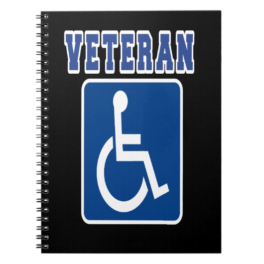 Gehandicapte gehandicapte veteraan notitieboek (Voorkant)
