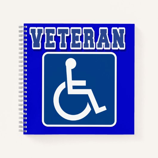 Gehandicapte gehandicapte veteraan notitieboek (Voorkant)
