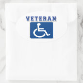 Gehandicapte gehandicapte veteraan ovale sticker (Tas)