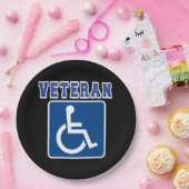 Gehandicapte gehandicapte veteraan papieren bordje (Feest)