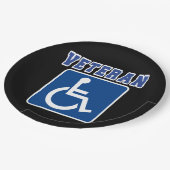 Gehandicapte gehandicapte veteraan papieren bordje (Gekanteld)