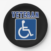 Gehandicapte gehandicapte veteraan papieren bordje (Voorkant)