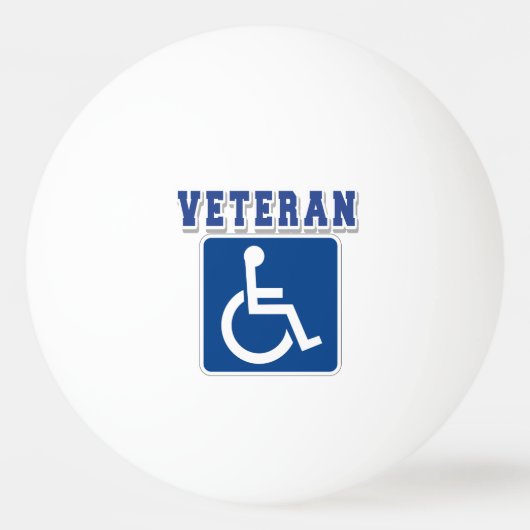 Gehandicapte gehandicapte veteraan pingpongbal (Voorkant)