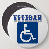 Gehandicapte gehandicapte veteraan ronde button 6,0 cm (Voorkant /achterkant)