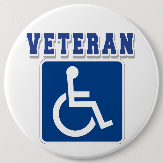 Gehandicapte gehandicapte veteraan ronde button 6,0 cm (Voorkant)