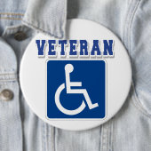 Gehandicapte gehandicapte veteraan ronde button 6,0 cm (In situ)