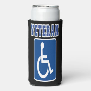 Gehandicapte gehandicapte veteraan seltzer blikjeskoeler