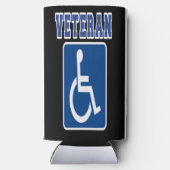 Gehandicapte gehandicapte veteraan seltzer blikjeskoeler (Achterkant)