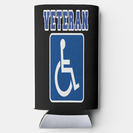 Gehandicapte gehandicapte veteraan seltzer blikjeskoeler (Achterkant)