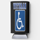Gehandicapte gehandicapte veteraan seltzer blikjeskoeler (Voorkant)
