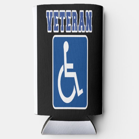 Gehandicapte gehandicapte veteraan seltzer blikjeskoeler (Voorkant)