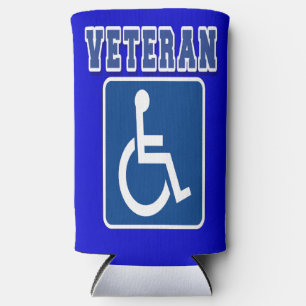 Gehandicapte gehandicapte veteraan seltzer blikjeskoeler