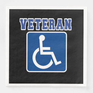 Gehandicapte gehandicapte veteraan servet
