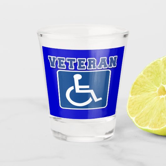 Gehandicapte gehandicapte veteraan shot glas (Voorkant)