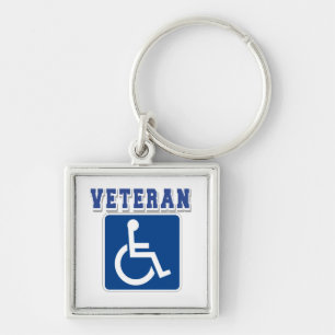 Gehandicapte gehandicapte veteraan sleutelhanger