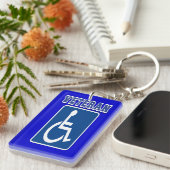Gehandicapte gehandicapte veteraan sleutelhanger (Voorkant Rechts)