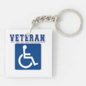 Gehandicapte gehandicapte veteraan sleutelhanger (Achterkant)