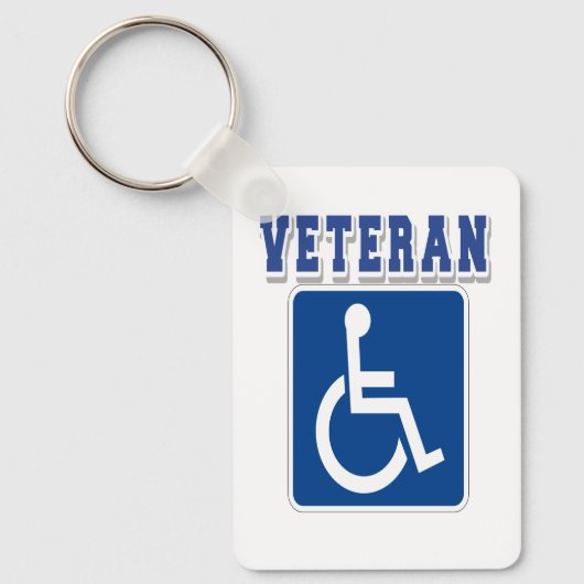 Gehandicapte gehandicapte veteraan sleutelhanger (Voorkant)