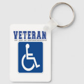 Gehandicapte gehandicapte veteraan sleutelhanger (Achterkant)