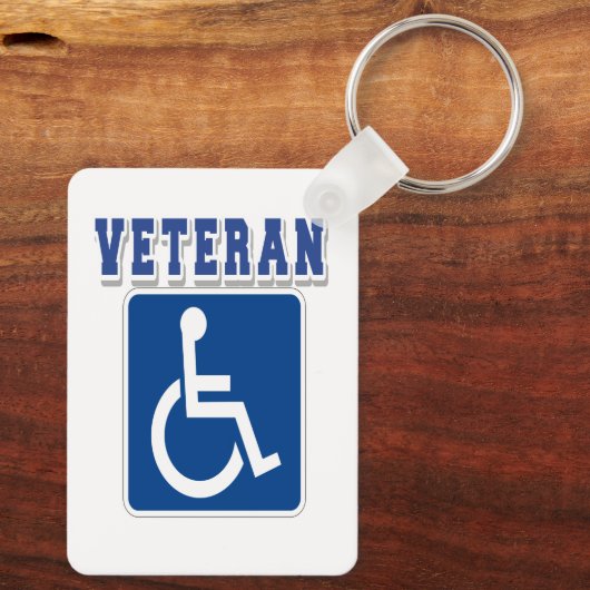 Gehandicapte gehandicapte veteraan sleutelhanger (Achterkant)
