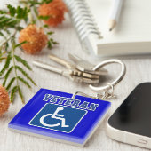 Gehandicapte gehandicapte veteraan sleutelhanger (Voorkant Rechts)
