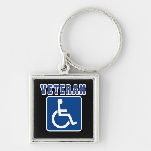 Gehandicapte gehandicapte veteraan sleutelhanger (Voorkant)