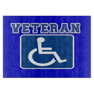 Gehandicapte gehandicapte veteraan snijplank