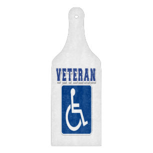 Gehandicapte gehandicapte veteraan snijplank