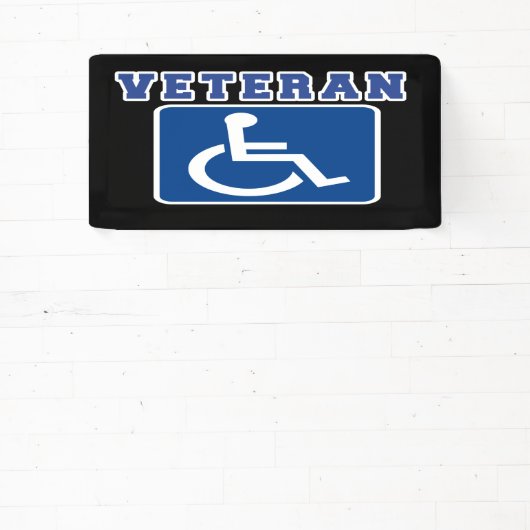 Gehandicapte gehandicapte veteraan spandoek (Insitu)