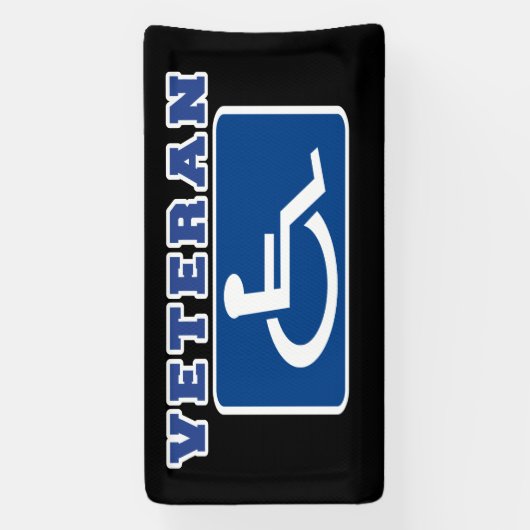 Gehandicapte gehandicapte veteraan spandoek (Verticaal)