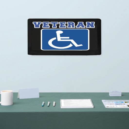 Gehandicapte gehandicapte veteraan spandoek (Beurs)